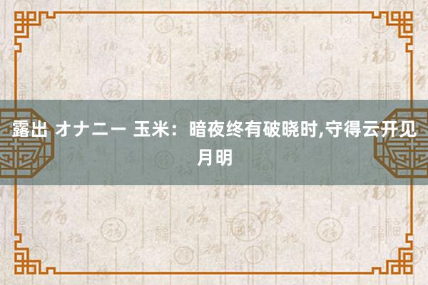 露出 オナニー 玉米：暗夜终有破晓时，守得云开见月明